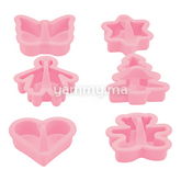 SET. 6 Emporte-pièces Papillon Etoile Sapin Coeur Homme